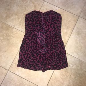 Express pink and black romper